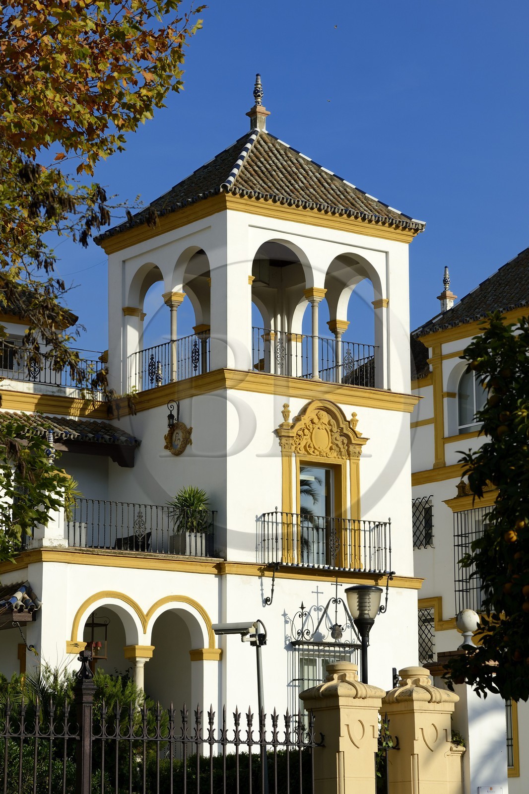 Espagne, Andalousie, Séville, luxueuse villa sur l'Avenida La Palmera