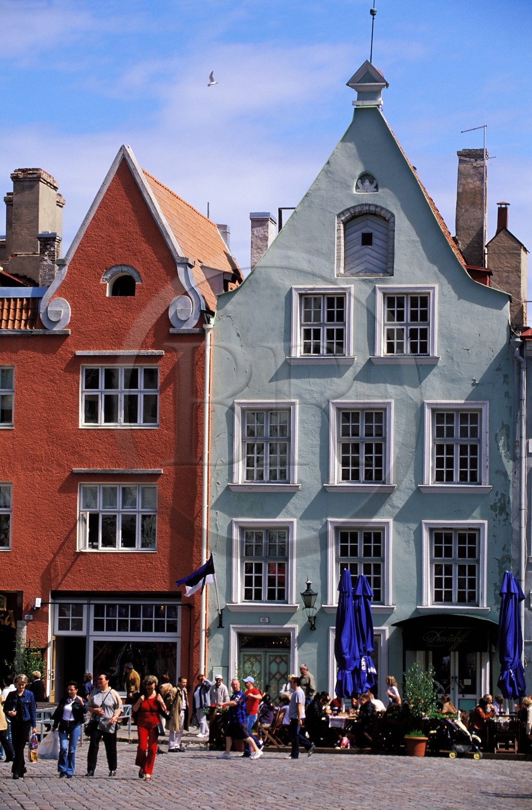 Estonie (Pays Baltes), région de Harju, Tallinn, capitale européenne de la culture 2011, place de l' Hôtel de Ville, le point central de la vieille ville