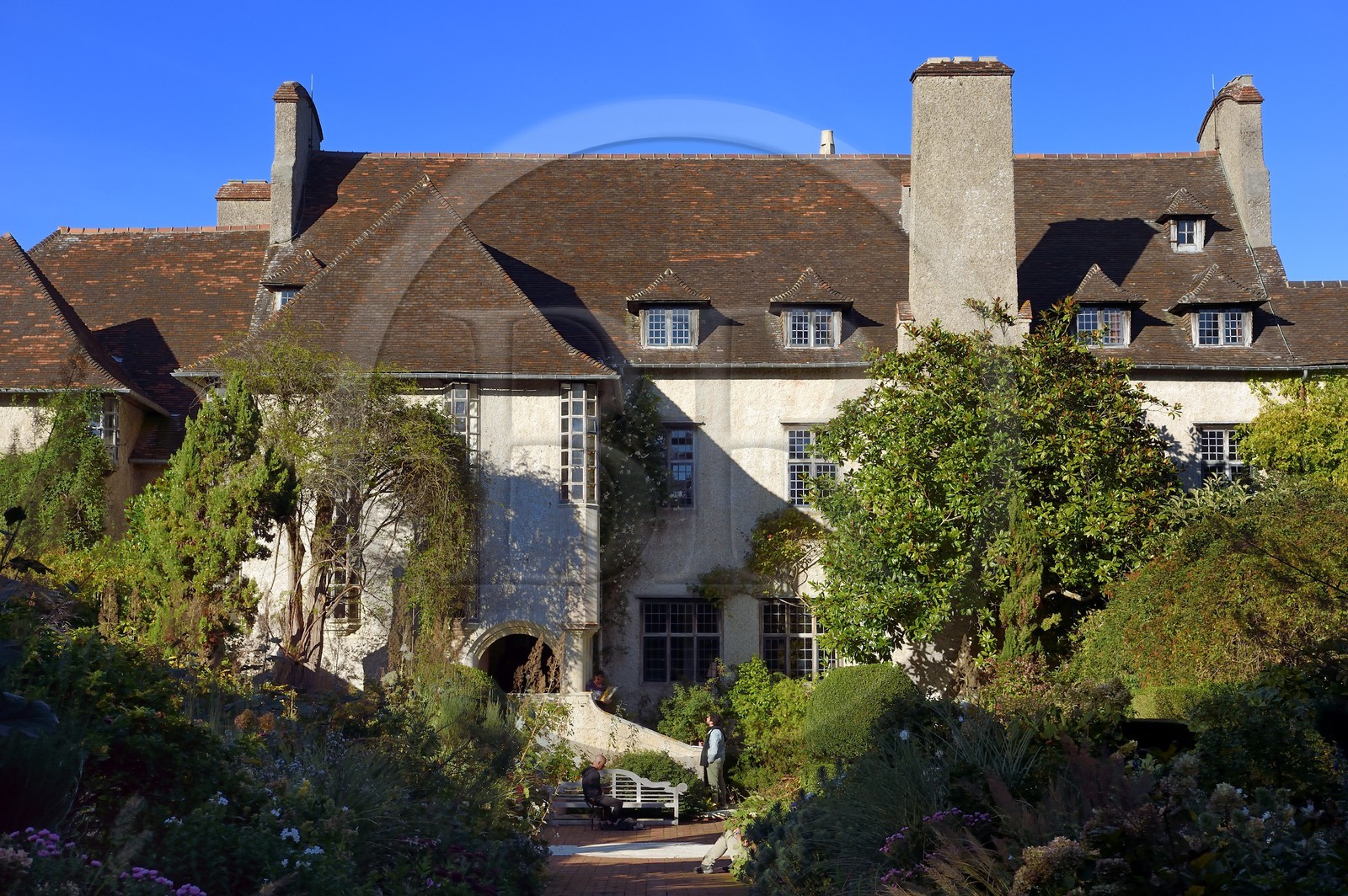 France, Seine-Maritime, Cote d'Albatre (Alabaster Coast), Pays de Caux, Varengeville-sur-Mer, manor of Le Bois des Moutiers Estate