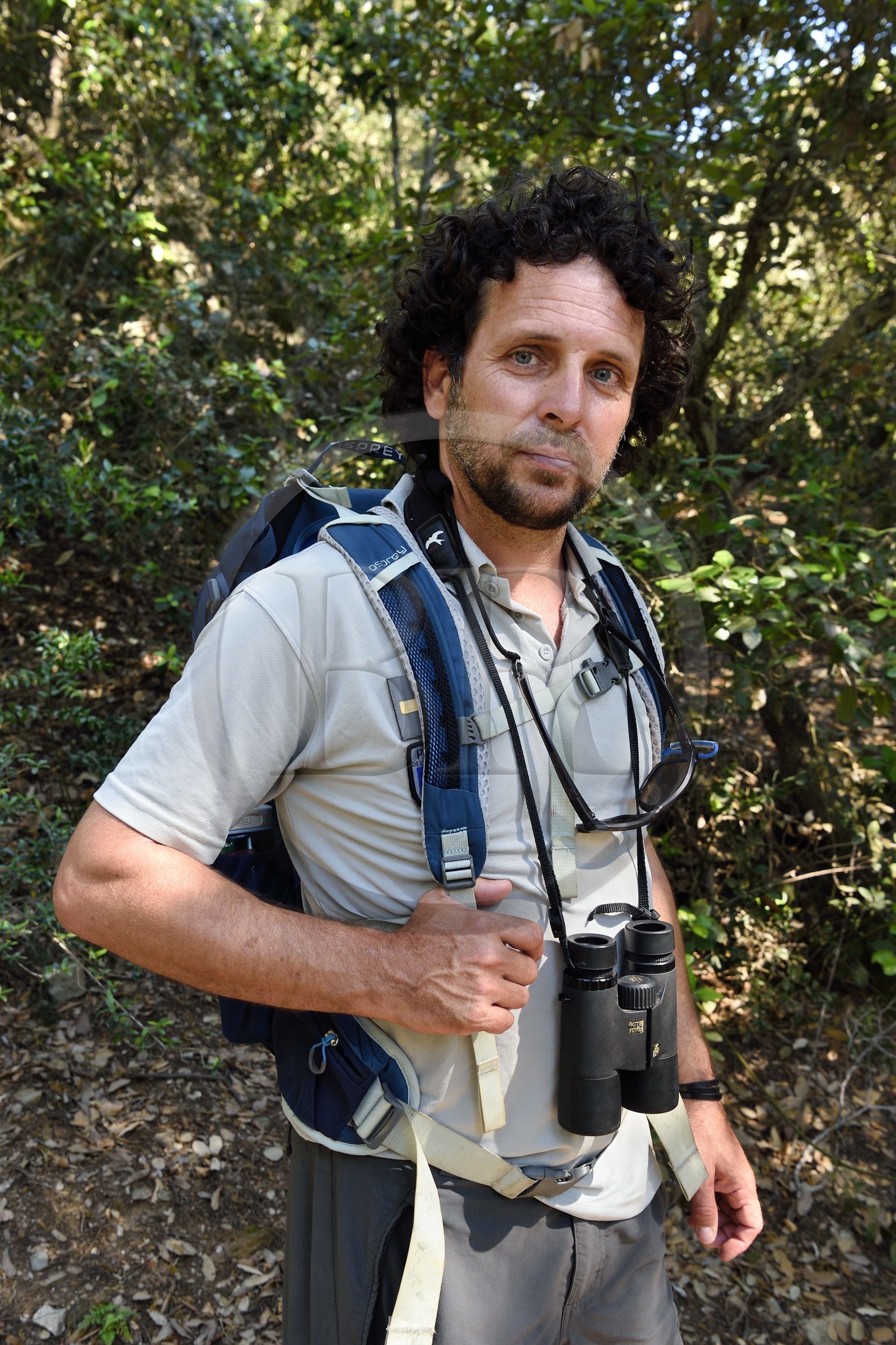 France, Var (83), Iles d'Hyères, Parc national de Port Cros, Ile de Port-Cros, Johann Cerisier, garde moniteur du parc national de Port-Cros en tournée de surveillance