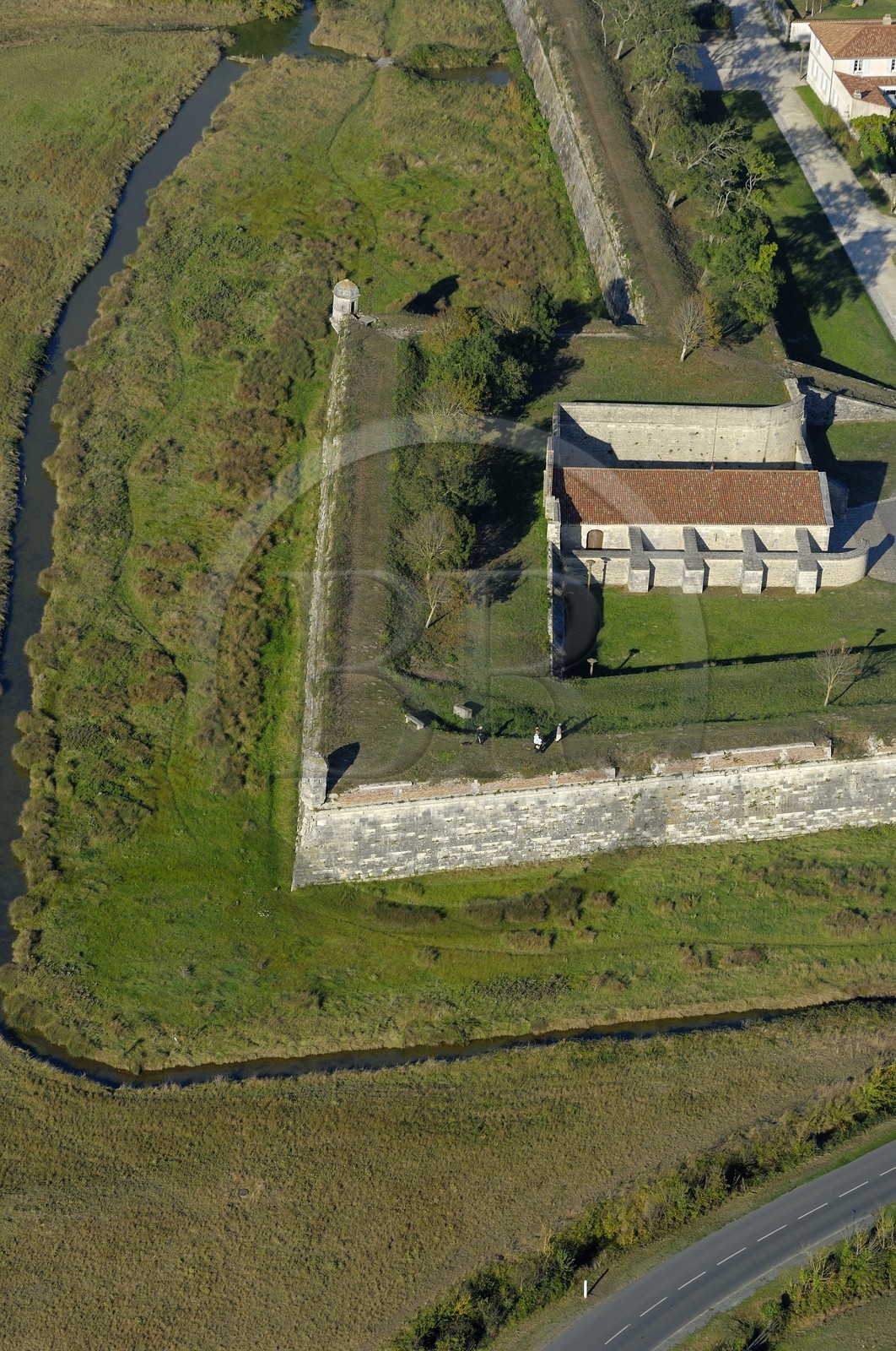 France, Charente-Maritime (17), citadelle de Brouage   (vue aérienne)