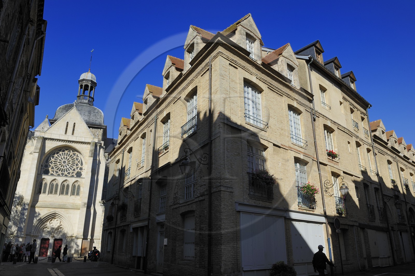 France, Seine-Maritime (76), Dieppe, l'église Saint-Jacques du XIIIème siècle et le quartier Sainte-Catherine