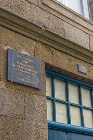 France, Ille-et-Vilaine (35), Côte d'Emeraude, Saint-Malo, maison natale de Chateaubriand dans la ville close