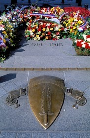 France, Paris, Arc de Triomphe (Triumphal Arch), unknown soldier tomb