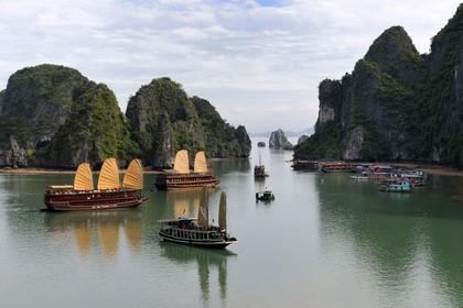 Vietnam, province de Quang Ninh, la Baie d'Halong classée Patrimoine Mondial de l'UNESCO à l'ile de Bo Hon