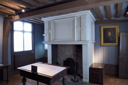 France, Seine-Maritime (76), Petit-Couronne, musée Pierre Corneille, manoir typiquement normand avec ses pans de bois, il a servi de maison de campagne à l'écrivain