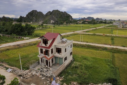 Vietnam, Ninh Binh, the city grows every day more on former ricefields