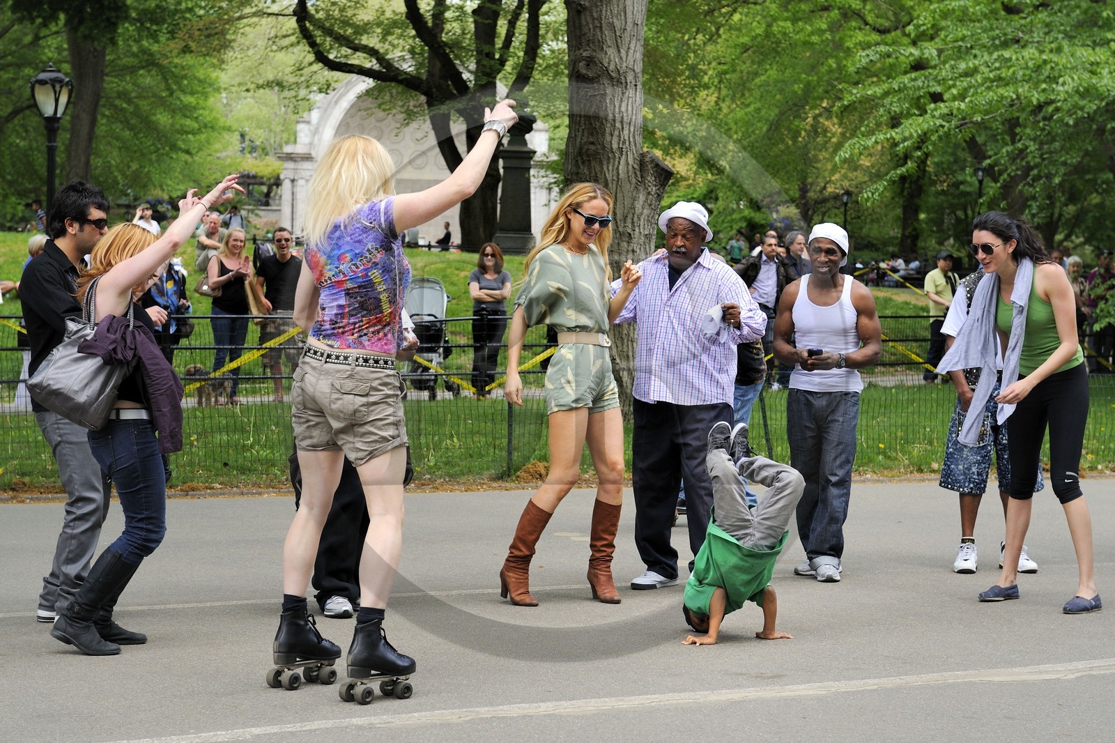 Etats-Unis, New York, Manhattan, Central Park, danse en rollers