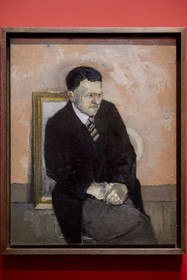 France, Paris (75), Bois de Boulogne, la fondation Louis Vuitton de l'architecte Frank Gehry, exposition David Hockney 25, portrait of My Father (1955)