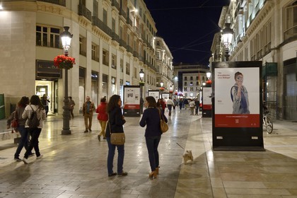 Espagne, Andalousie, Malaga, l'artère principale calle Marquès de Larios