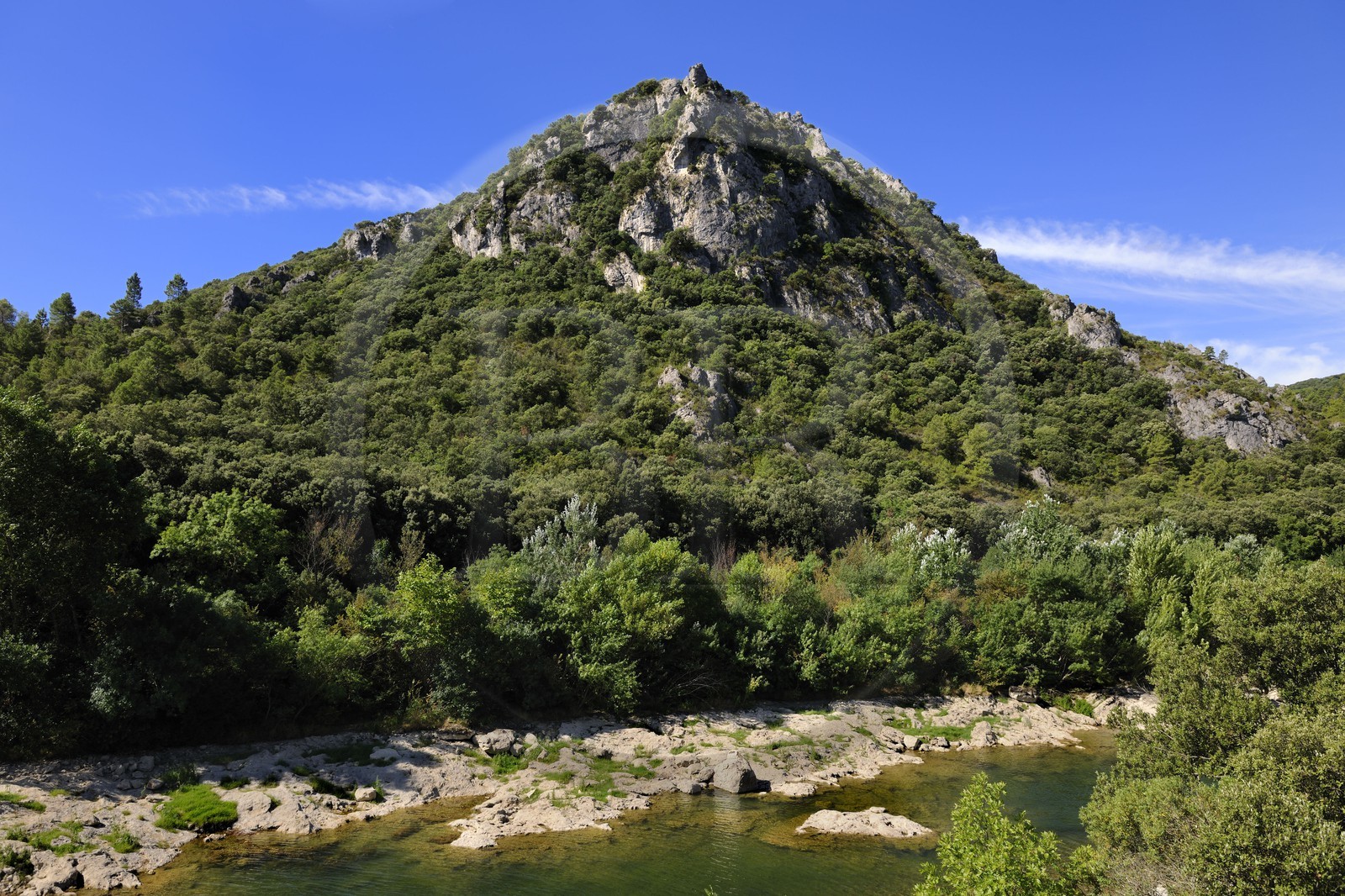 France, Hérault (34), les Gorges de l'Hérault entre Saint-Martin-de-Londres et Saint-Guilhem-le-Désert