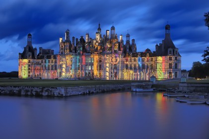 France, Loir et Cher (41), Vallée de la Loire classée Patrimoine Mondial de l' UNESCO, château de Chambord, son et lumière