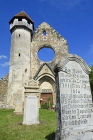 Romania, Transylvania, Sibiu and Fagaras region, Carta, former Cistercian Carta monastery (1205-1474), the ruins of the abbey church was converted into a fortified Lutheran church by the Saxon community