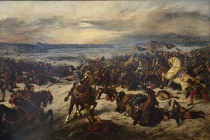 France, Meurthe-et-Moselle (54), Nancy, place Stanislas, musée des Beaux Arts, La Bataille de Nancy (1831) par Eugène Delacroix