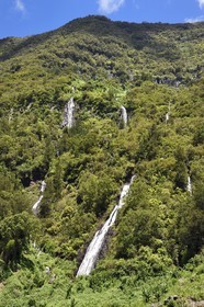 France, Ile de la Reunion, Cirque de Salazie, classé Patrimoine Mondial de l'UNESCO, cascade du Voile de la Mariée