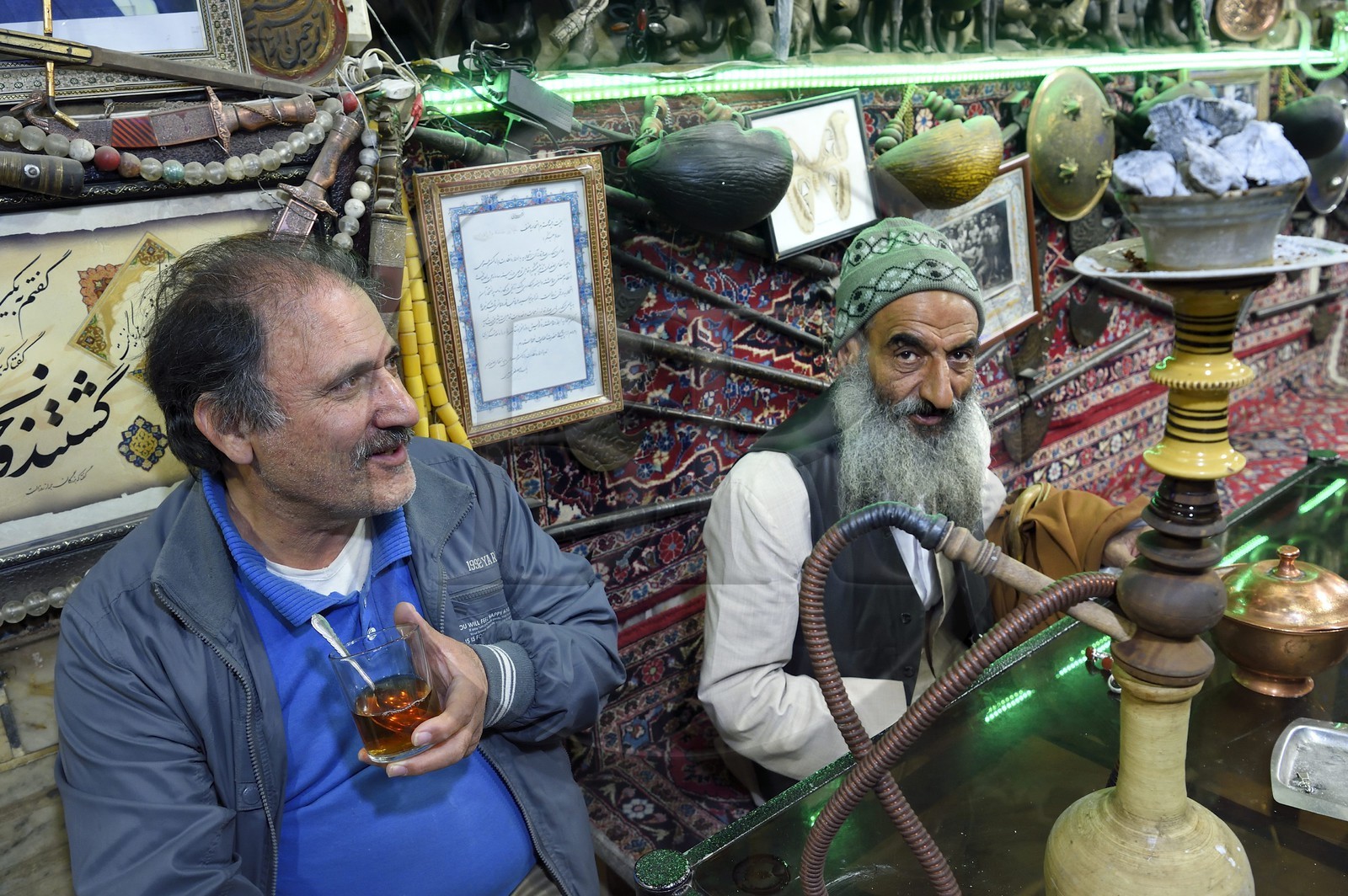 Iran, province d'Ispahan, Ispahan, la maison de thé et restaurant Chai Khaneh Azadegan