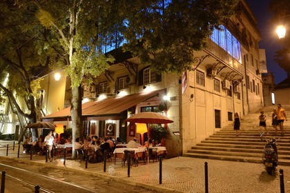 Portugal, Lisbonne, quartier du Chiado, travessa dos Teatros, restaurant dans le quartier des théatres