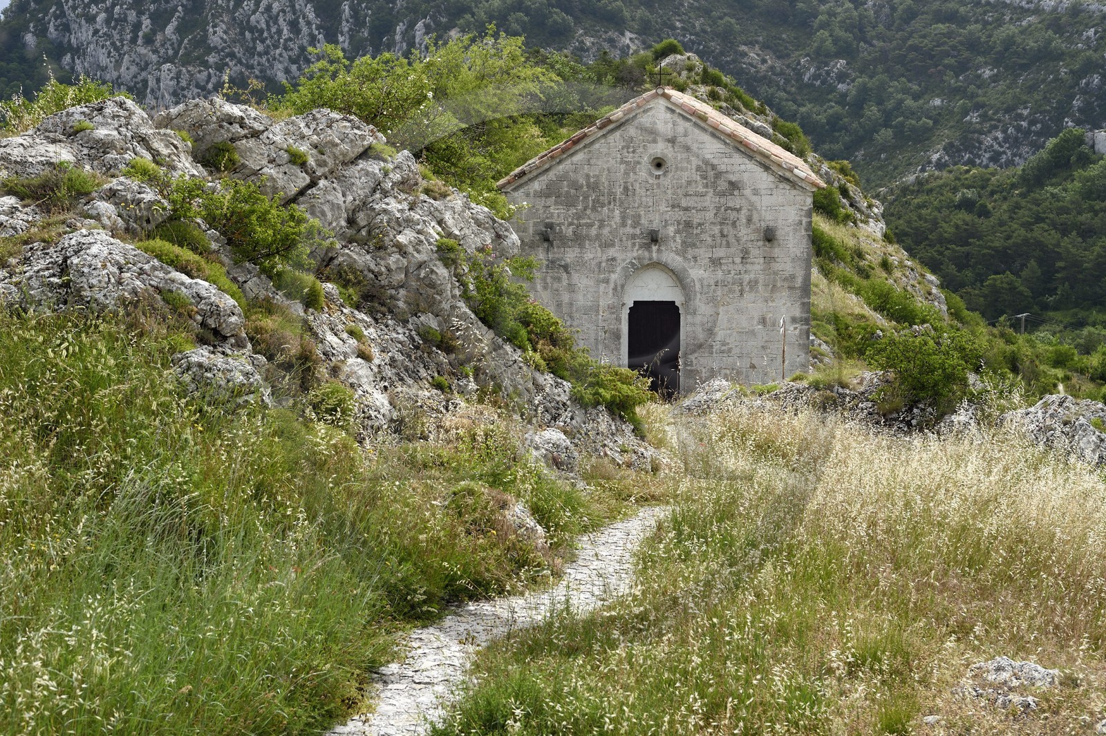 France, Var (83), Dracénie, Comps-sur-Artuby, la chapelle Saint-Jean-Baptiste