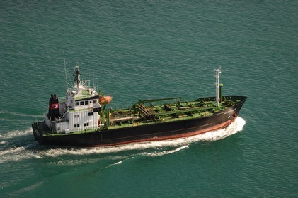 Norway, Sor-Trondelag, a cargo in the North Sea (aerial view)