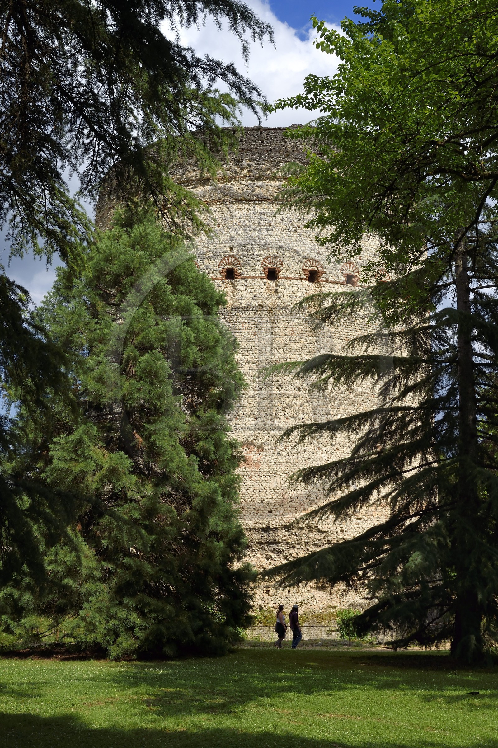 France, Dordogne (24), Périgord Blanc, Périgueux, quartier de la Cité dit de Vésone, ruine romaine de la Tour de Vésone (Vesunna)