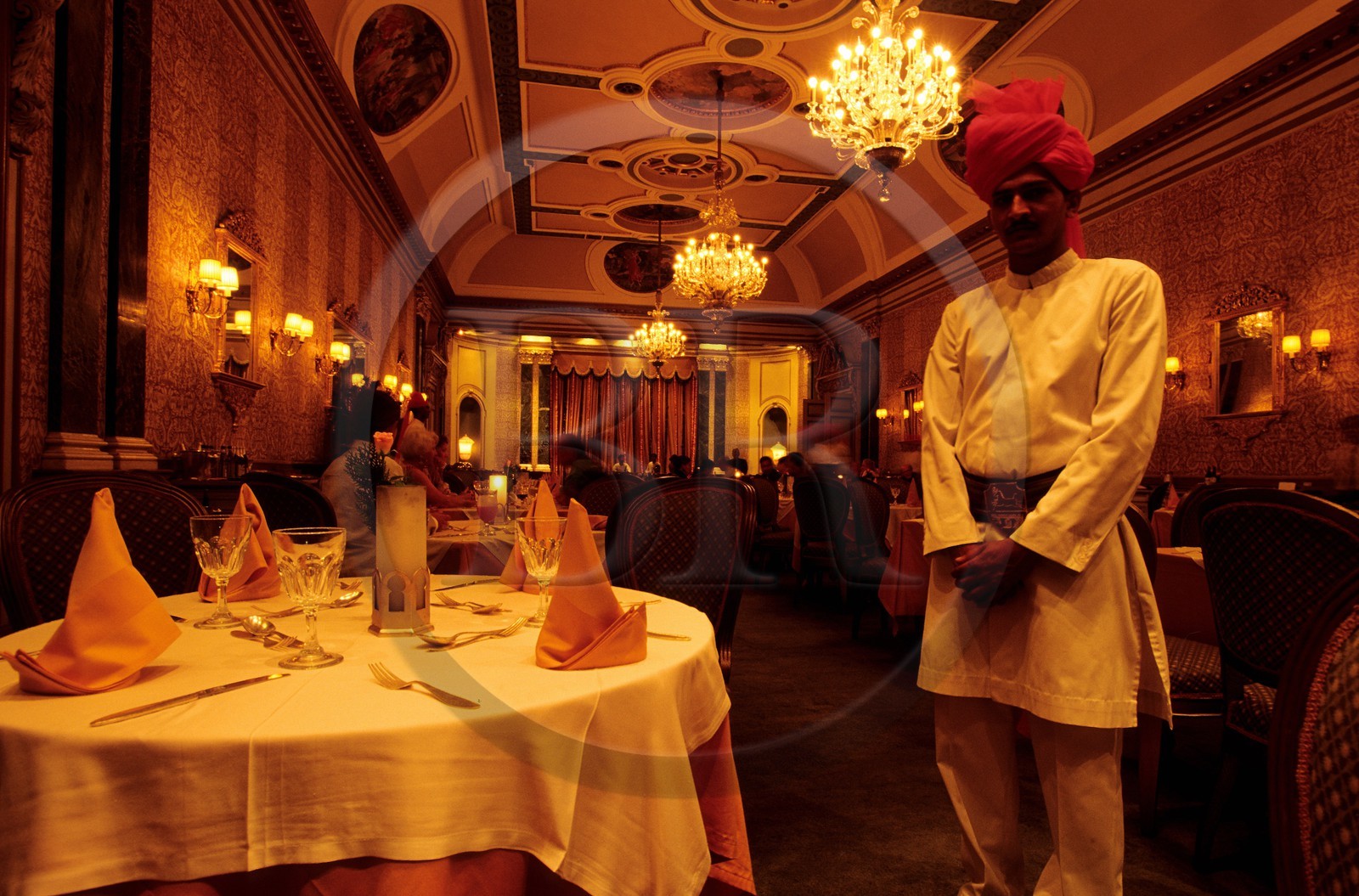 India, Rajasthan State, Jaipur, ìRambagh Palace hotel