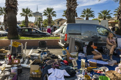 France, Hérault (34), Palavas-Les-Flots, marché aux puces et brocante du samedi matin