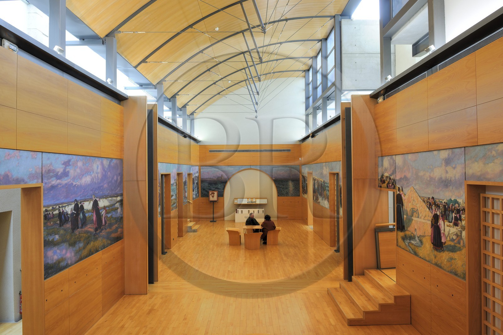 France, Finistère (29), Quimper, musée des Beaux Arts, reconstitution des fresques du restaurant de l'épée