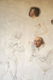 France, Yvelines (78), château de Versailles, classé Patrimoine Mondial de l'UNESCO, esquisse du Serment du Jeu de Paume par Jacques-Louis David