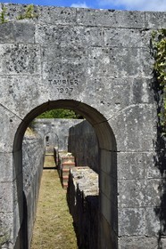 France, Charente-Maritime (17), Ile d'Aix, le Fort Liédot, chemin de ronde