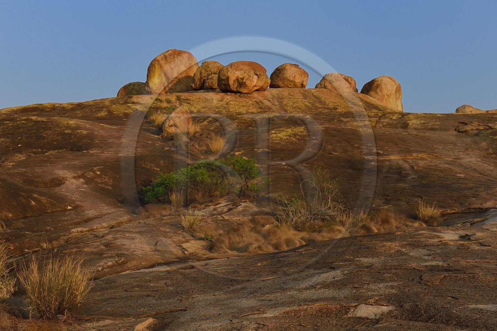 Zimbabwe, Matabeleland South Province, Matobo or Matopos Hills National Park, listed as World Heritage by UNESCO, rock formation on Malindidzimu hill (house of the goodwill spirits) at the summit of View of the World where Cecil Rhodes is buried