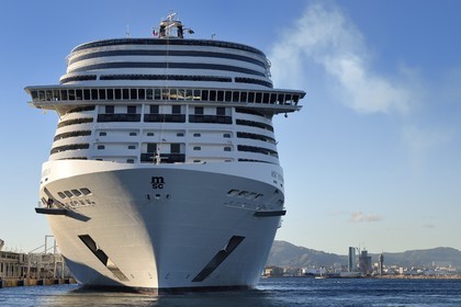 France, Bouches-du-Rhône (13), Marseille, Zone Euroméditerranée, Grand Port Maritime, bateau de croisières