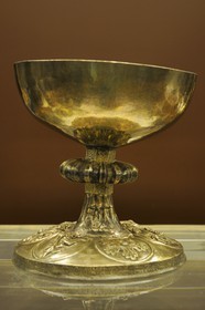 Portugal, Minho region, Guimaraes, town listed as World Heritage by UNESCO, Alberto Sampaio museum in the former convent de Nossa Senhora Da Oliveira, cup of Dom Sancho dated 1187