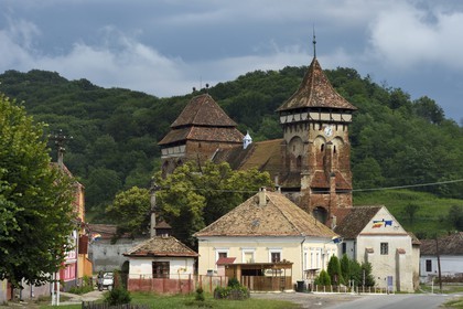 Roumanie, Transylvanie, Valea Viilor (en allemand Wurmloch), l'église fortifiée classée Patrimoine Mondial de l'UNESCO