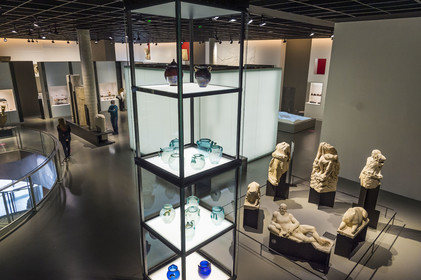 France, Gard, Nimes, Romanity museum (Musée de la Romanite) by architect Elizabeth de Portzampar