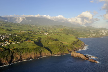 France, Reunion Island (French overseas department), southern coast, Petite Ile, Manapani Bay (aerial view)