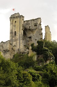 France, Loir-et-Cher (41), Lavardin, labellisé Les Plus Beaux Villages de France, ruines du chateau
