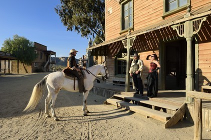 Espagne, Andalousie, province de Almeria, désert de Tabernas, parc d'attraction Fort Bravo Texas Hollywood, c'est ici que fut tourné les 7 Mercenaires de John Sturges mais aussi Les Pétroleuses de Christian-Jaque et Pour Une Poignée de Dollars de Sergio Leone