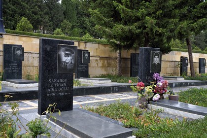 Azerbaïdjan, Bakou, Allée des Martyrs, mémorial des victimes de la guerre du Haut-Karabagh contre l'Arménie