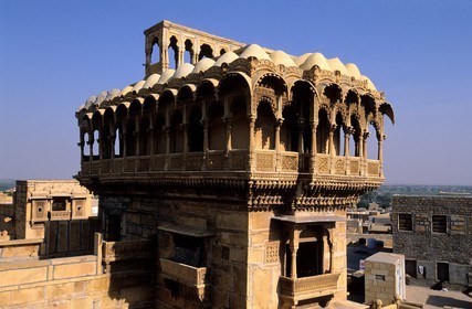 Inde, état du Rajasthan, Jaisalmer, ville basse, Salim Singh ki haveli