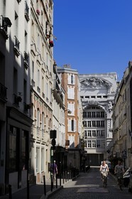 France, Paris (75), les anciens Grands Magasins Dufayel vers 1900 au bout de la rue André del Sarte