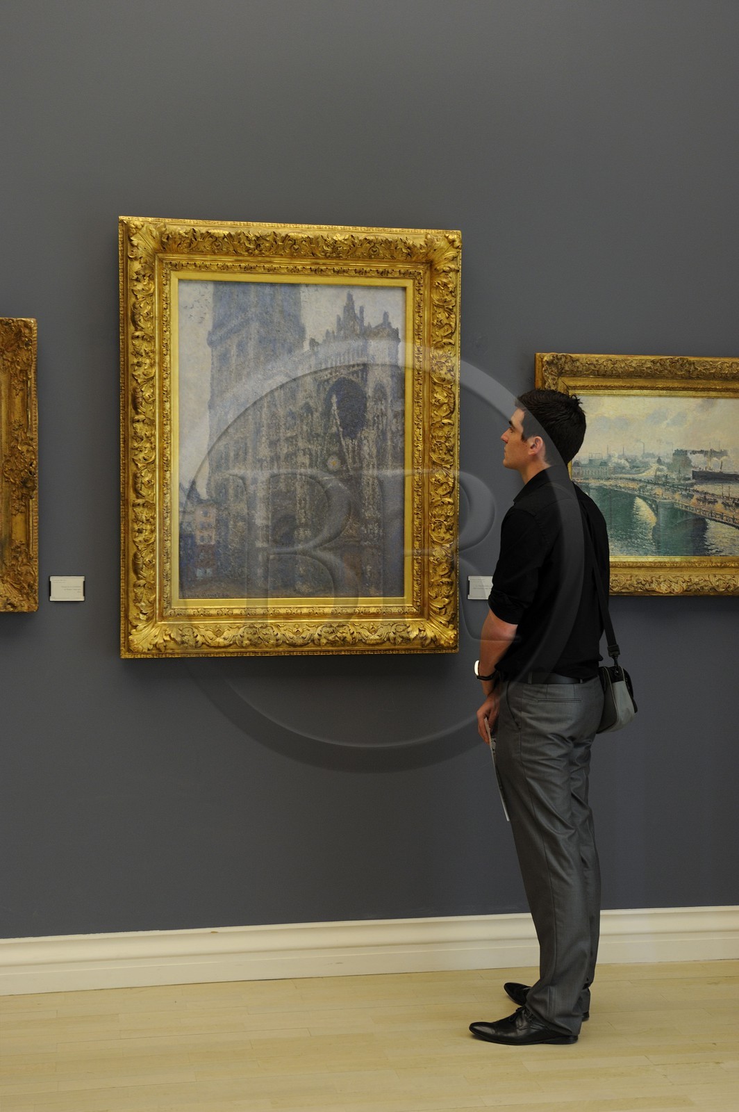 France, Seine-Maritime (76), Rouen, le musée des Beaux-Arts, tableau de La cathédrale de Rouen. Le portail, temps gris 1892 par Claude Monet