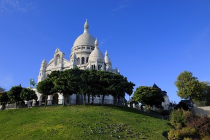 France, Paris (75), le Sacré Coeur sur la Butte Montmartre