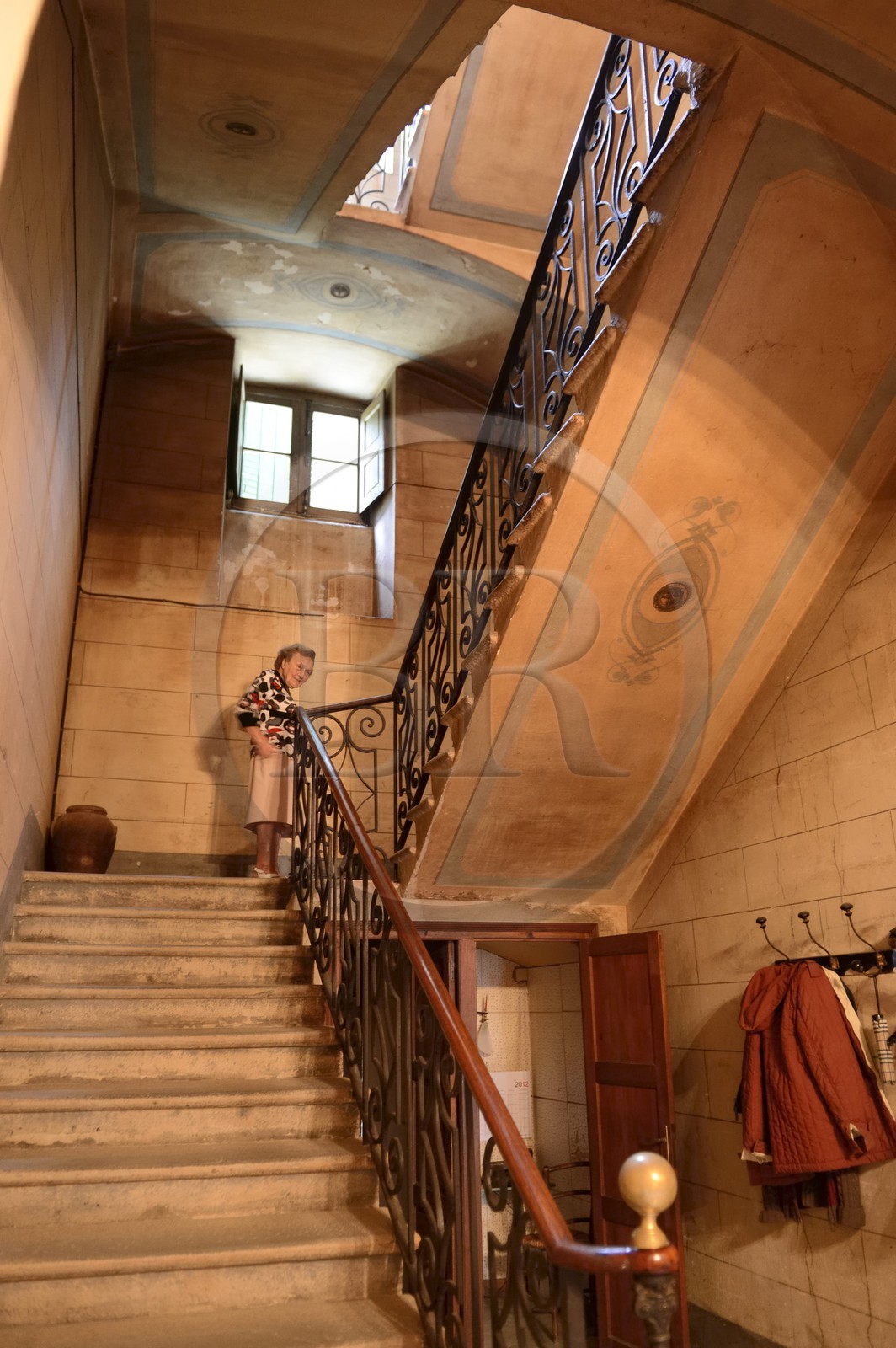France, Haute-Corse (2B), Cap Corse, Rogliano, le palazzu Nicrosi (Palazzi ou Maison d'Americain), Pierre Nicrosi prospéra avec ses trois frères dans le commerce, l’immobilier et le coton en Alabama