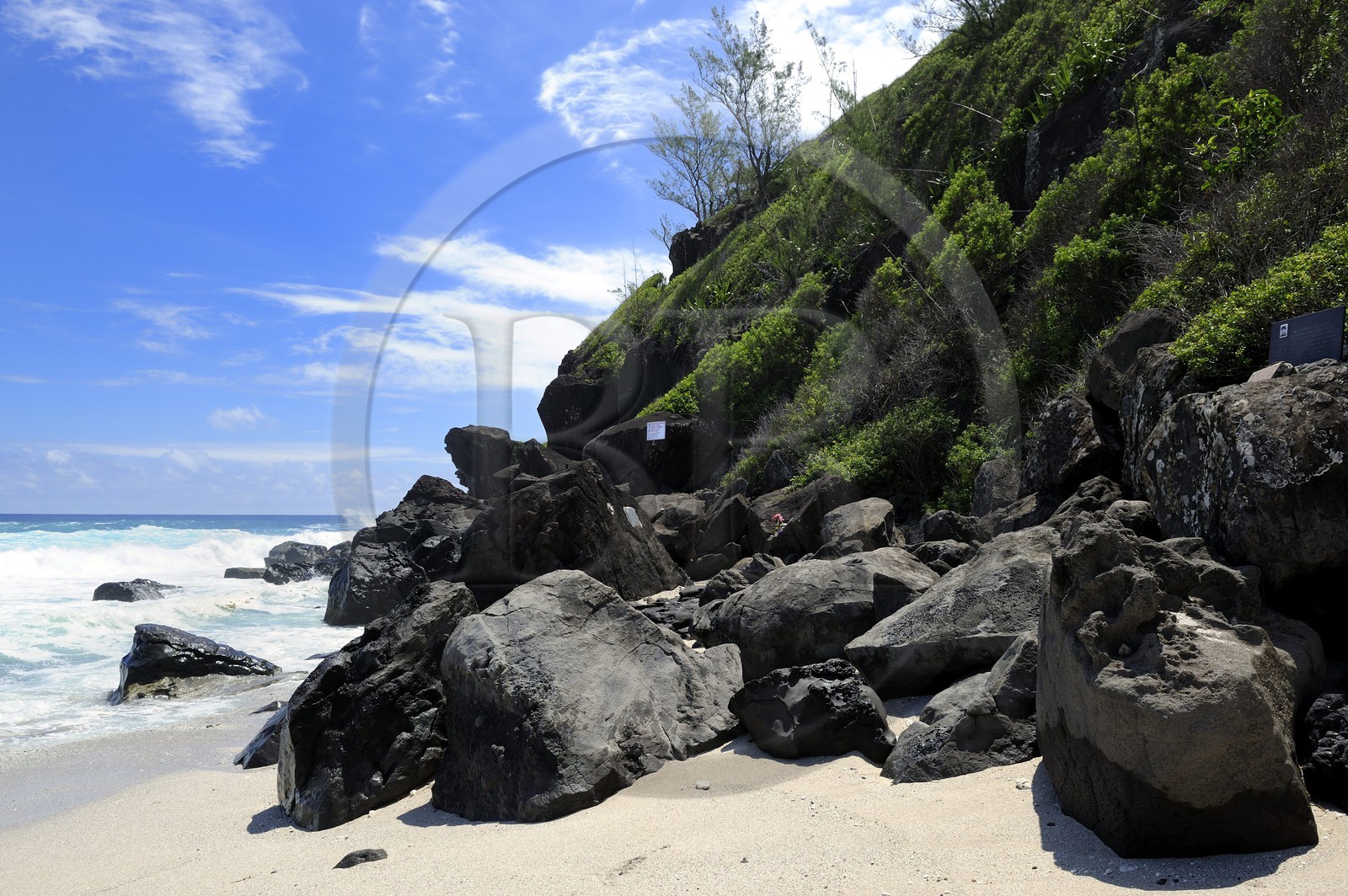 France, île de la Réunion, la côte sud, plage de Grand-Anse