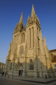 France, Finistère (29), Quimper, la cathédrale Saint-Corentin