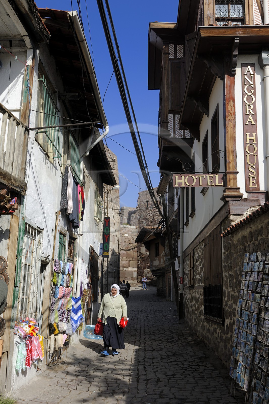 Turquie, Anatolie centrale, Ankara, la rue principale de la citadelle dans la vieille ville