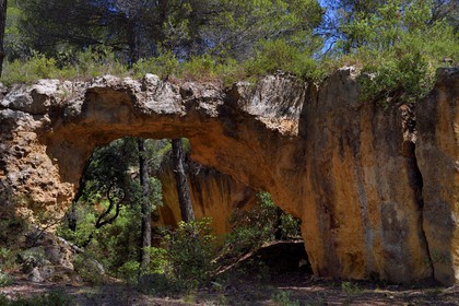 France, Bouches-du-Rhône (13), Aix en Provence, les carrières de Bibémus qui ont inspirées de nombreuses toiles de Cézanne
