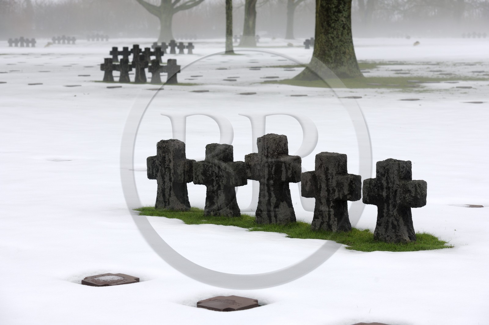 France, Calvados (14), La Cambe, Cimetière militaire allemand de la deuxième guerre mondiale