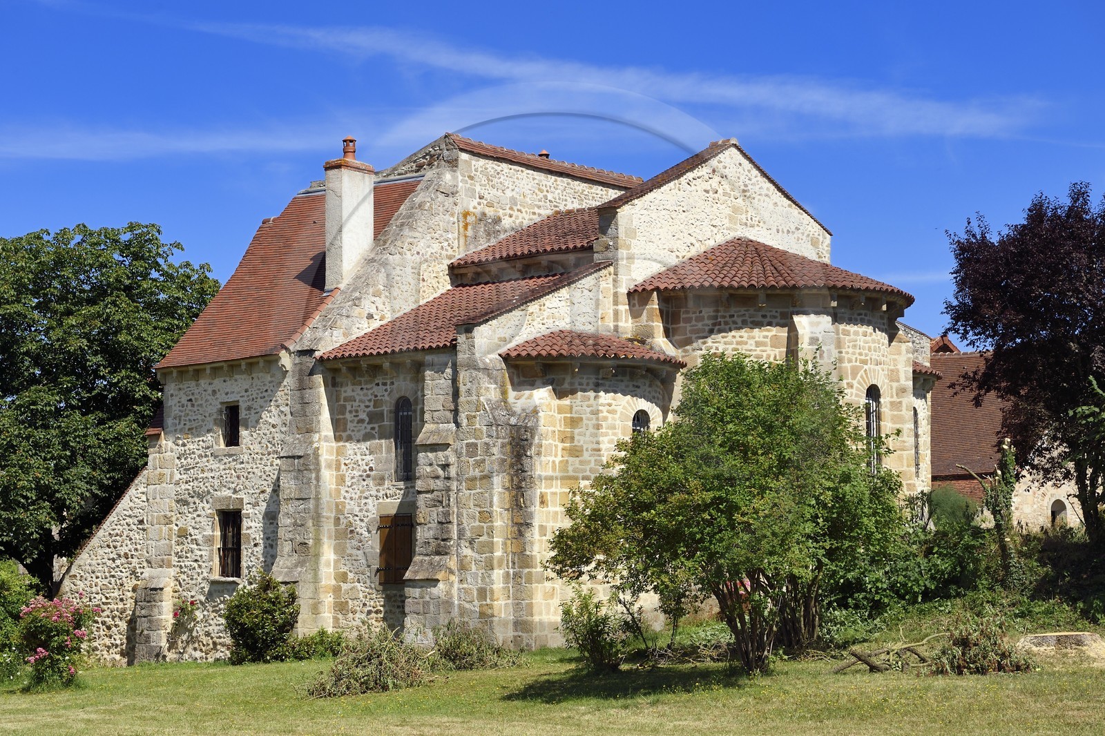 France, Allier (03), Autry Issards, the former Saint-Maurice priory, 12th century Romanesque style