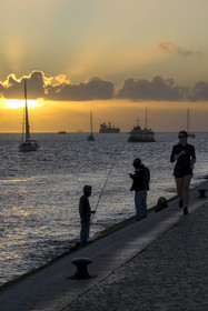 Portugal, Lisbon, Belem district, the banks of the Tagus towards the Ponte 25 de Abril